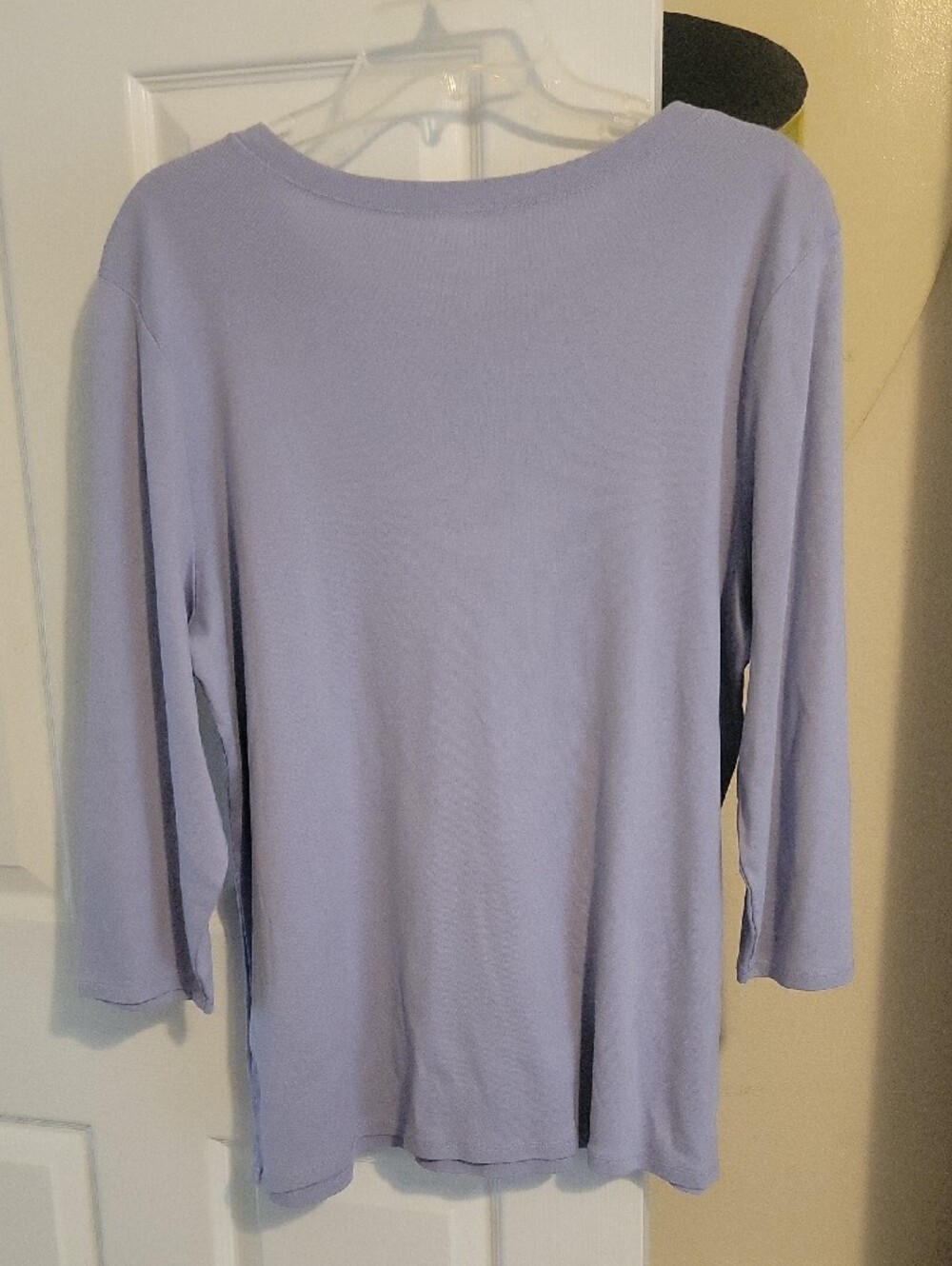 J. Jill SzXL Lilac Long-Sleeve Scoop Neck Pima Cotton Tee - Picture 3 of 3